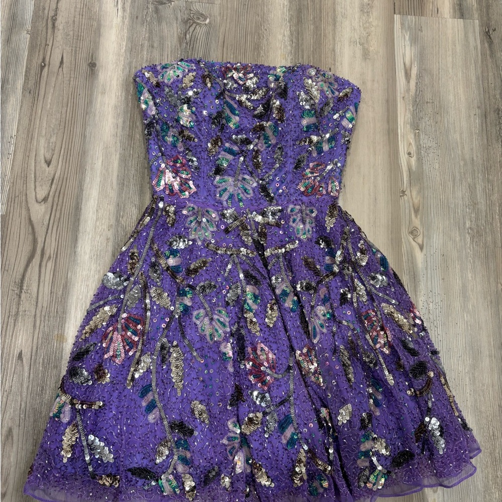 Purple Sequins Dress